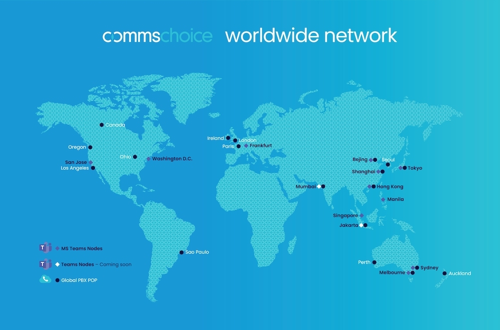 International Microsoft Teams calling network